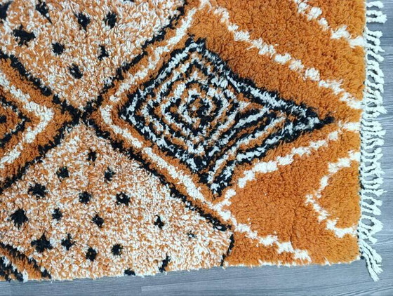 Alfombra ecru artesanal con patrones coloridos 200cmx300cm – Wool, Bohemian (photo 2 of 5)