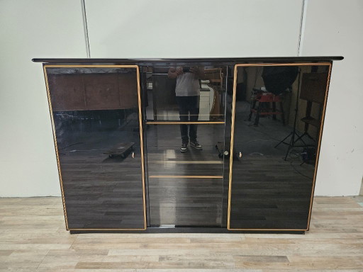 Buffet Pierre Cardin en bois laqué avec compartiment illuminé, 1970