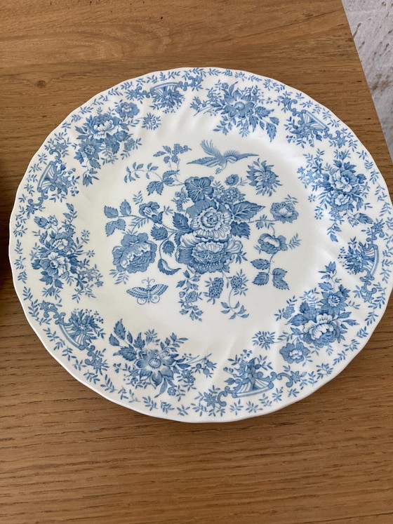 Image 1 of 4 platos antiguos azules