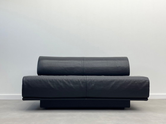 Image 1 of Minimalist Vintage Design Sofa (black leather)