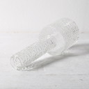 Piccolo vaso vintage in vetro trasparente / Elegante vaso per un singolo fiore / Svezia / Anni 2000