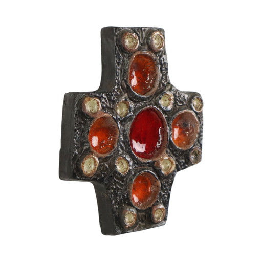 Crucifix en poterie Perignem Style