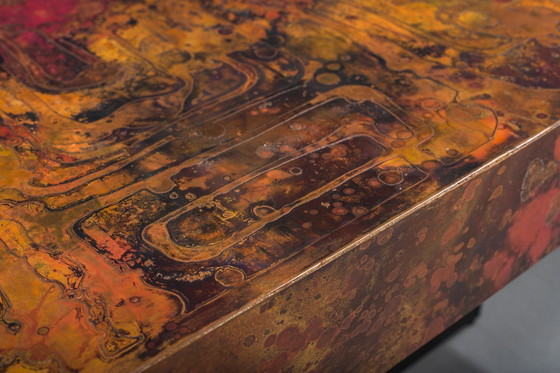 Image 1 of Tavolino da caffè vintage in rame di Bernhard Rohne, anni '70