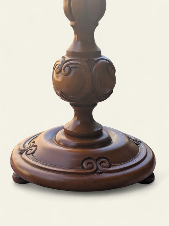 Image 1 of Rarità! Portavasi vintage in legno massello, tornito e decorato a mano, elegante, mai usato.