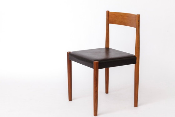 Image 1 of 1 of 10 Poul M. Volther Teak Dining Chair for Frem Røjle, Danish Mid-Century Modern Chair, 1960s Vintage