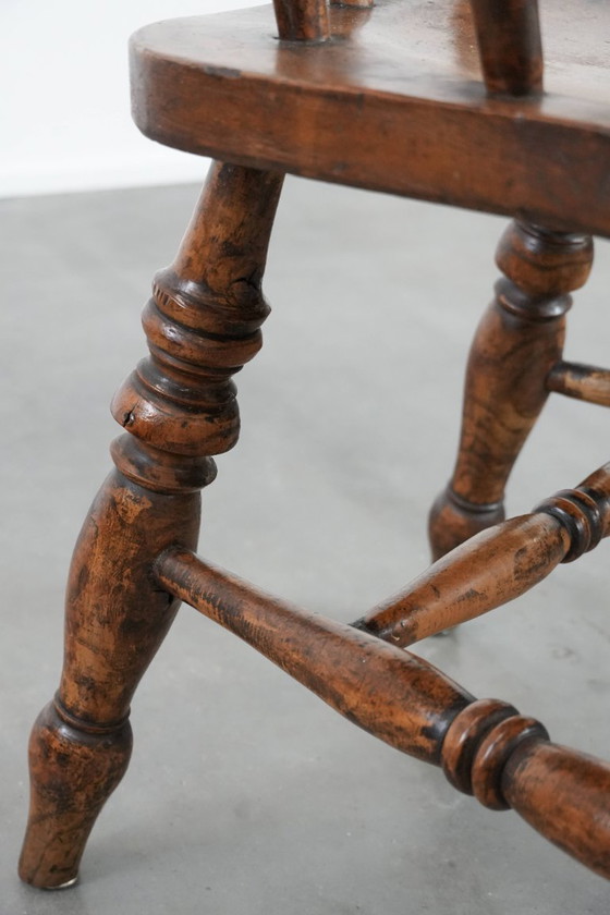 Image 1 of Antieke Engelse captainchair/ bijzetstoel/ bureaustoel uit begin 19e eeuw