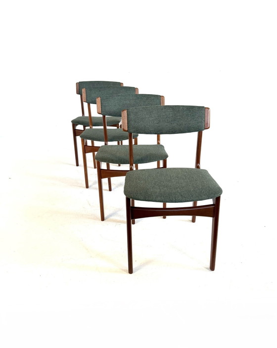 Image 1 of Set van 4 vintage Deense eetkamerstoelen, Thorsø Møbelfabrik ‘70