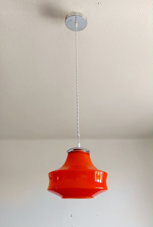 UFO-Weltraumzeitalter-Orange-Hängedekoration 1970 – hanglampen, Glass (photo 2 of 7)