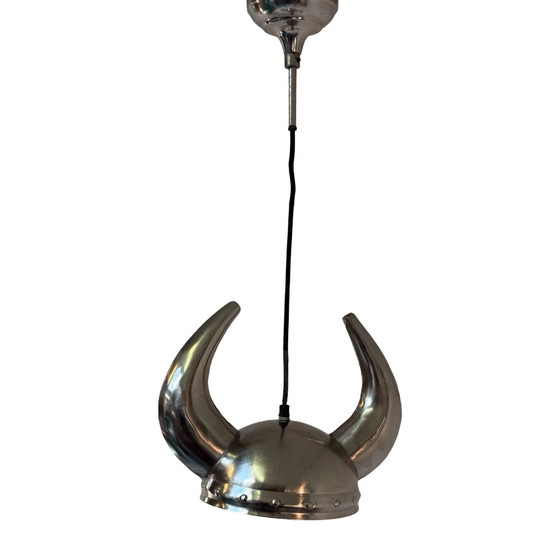 Image 1 of Kare Design - Lampada a sospensione modello &#39;Viking&#39; - Lampada da soffitto a forma di elmo, marcata e con rosone incluso
