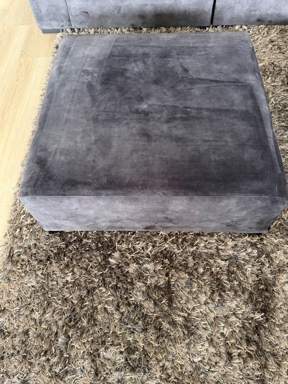 Image 1 of Luxurious black velvet spacious corner sofa, Passe Partout