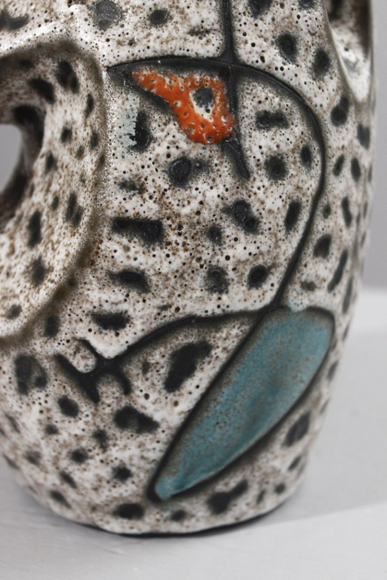 Image 1 of Marius Bessone in Vallauris - Large free-form vase abstract decor 1950s