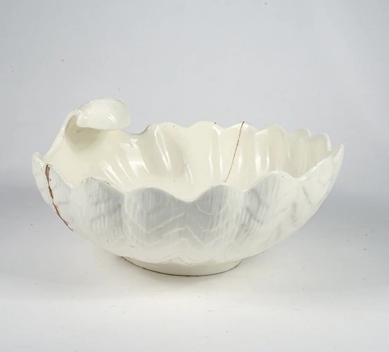 Grande zuppiera in porcellana bianca a forma di conchiglia riparata, Italia 1960 – Stoviglie, Italian Design (photo 8 of 8)