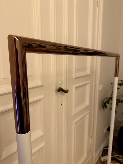 Frost Denmark BUKTO Clothes Rack with Wheels, 103cm, White/Copper