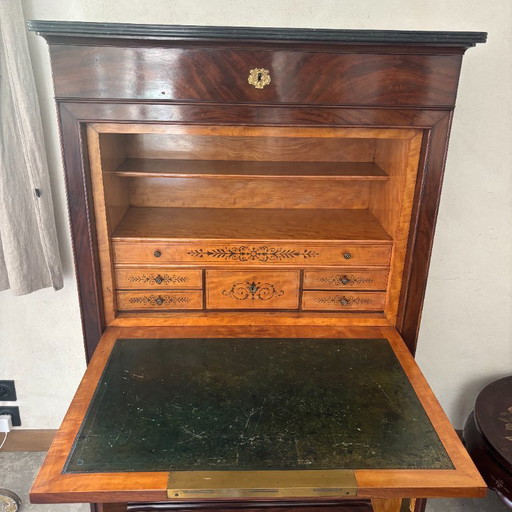 Mahoniehouten en esdoornhouten secretair bureau – kledingkasten, Wood (photo 2 of 9)