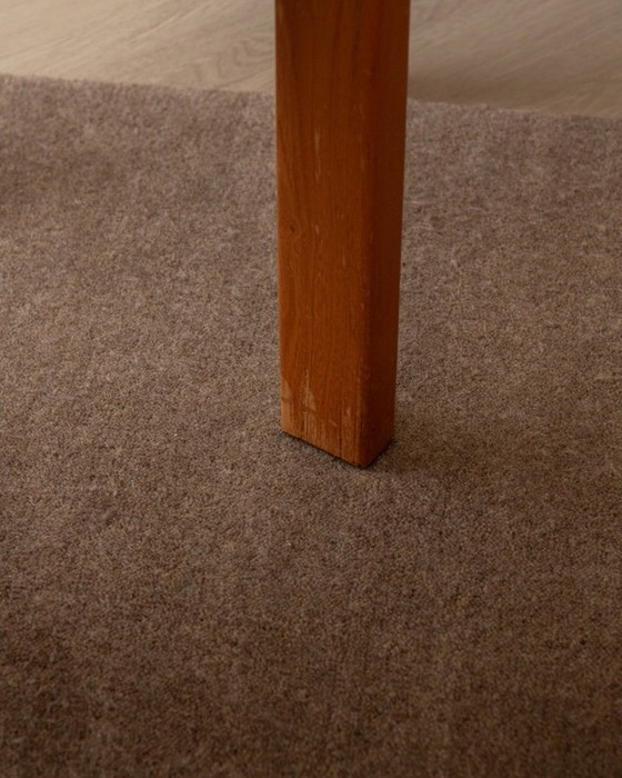 Image 1 of Brutalistische eetkamerstoelen van iepenhout en leer van Maison Regain, jaren 70, set van 4