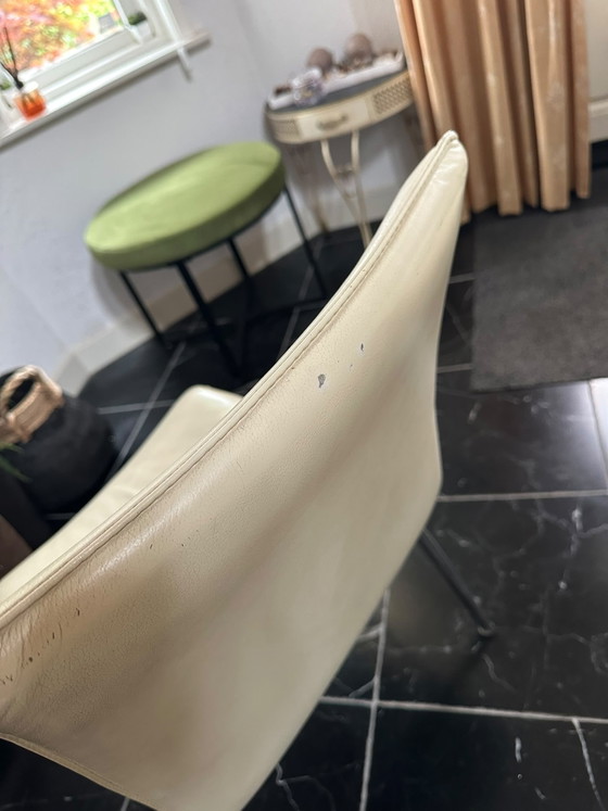 6x Leolux Eetkamer Stoelen Cremekleur – Eetkamerstoelen, Leather (photo 4 of 5)