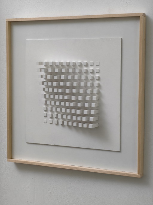 Rilievo murale costruttivo bianco, Zero Art