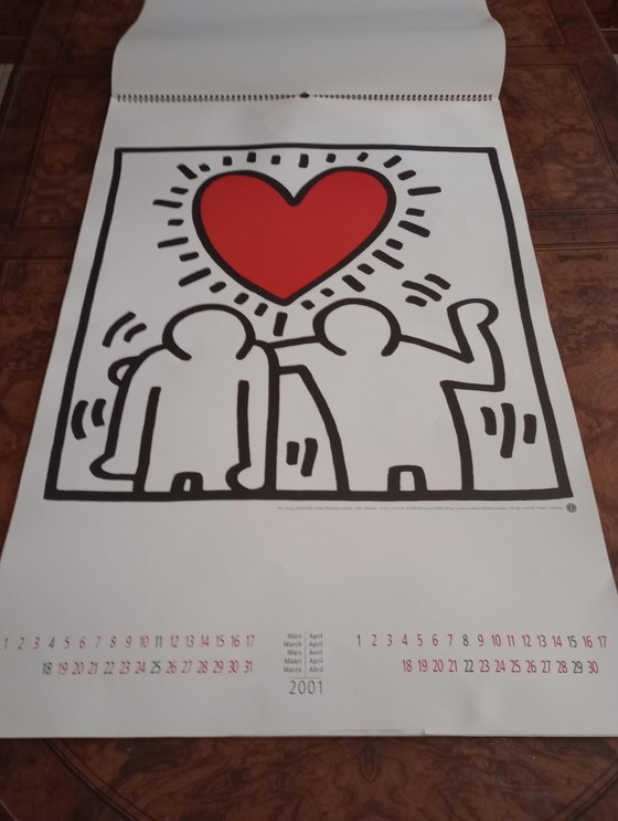 Image 1 of Calendario de carteles de gran tamaño de Keith Haring 2001