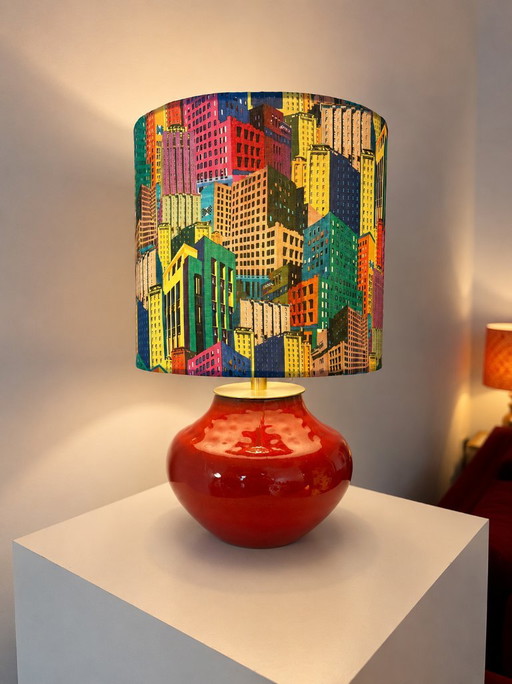 Draadloze vaaslamp - Bückeburg keramiek - bolvormige lamp | 36 cm – tafellampen, Brass (photo 2 of 15)