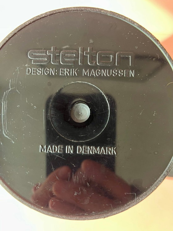 Image 1 of Stelton EM77 set: geïsoleerde kan en suikerpot, ontwerp van Erik Magnussen, Denemarken. Postmoderne zwarte thermoskan, jaren 70/