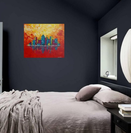 Image 1 of Manhattan Color – Tableau original de 2Luss'Art, format 12F horizontal