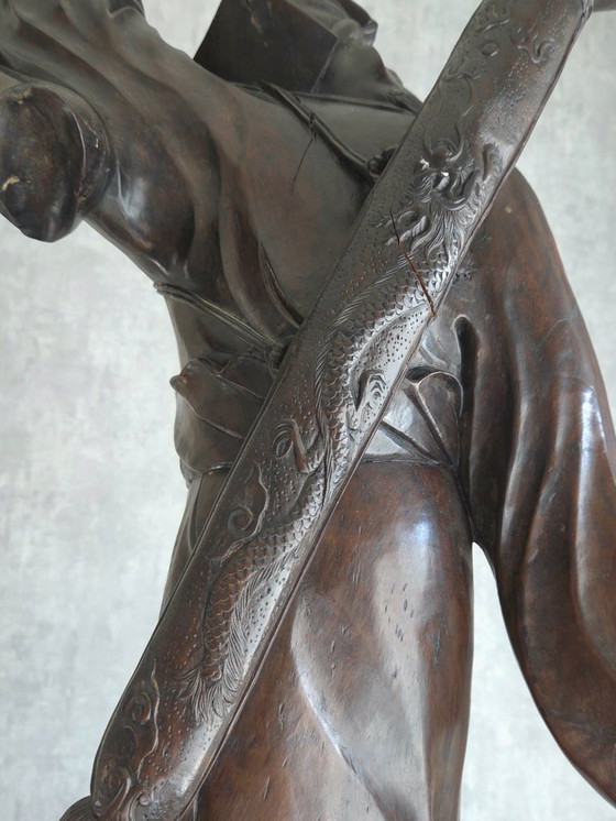 Image 1 of 19th century Asian deity sculpture - Hardwood - (ref 4105)