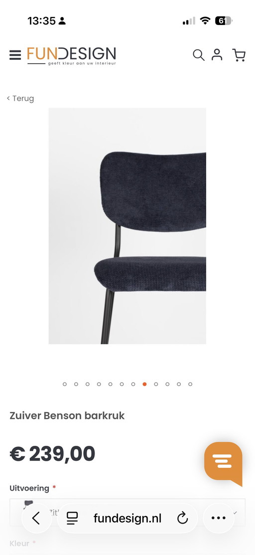 2 chaises de bar Zuiver