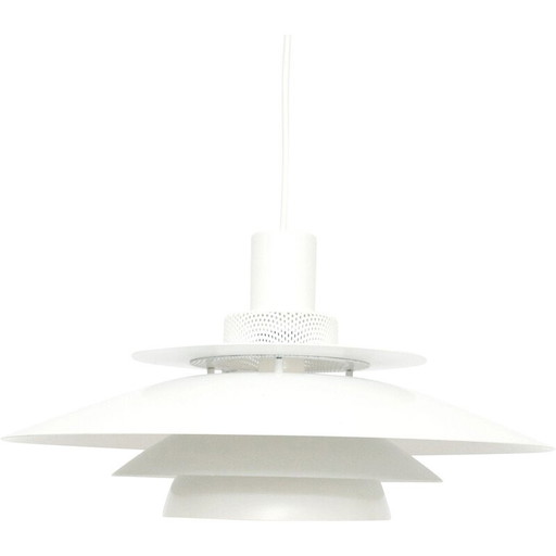 Lampe suspendue vintage blanche, Danemark 1980