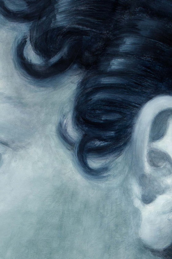 Image 1 of Evelyne Baget  Détail peint sur toile d’après Girodet. Contemporain