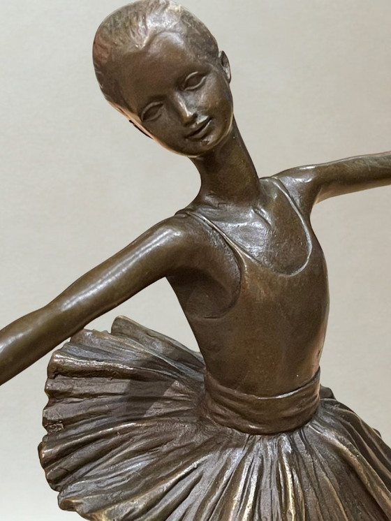 Image 1 of Art Deco bronze sculpture – Ballerina dancer – Signed Milo – Bronze Guaranteed Paris