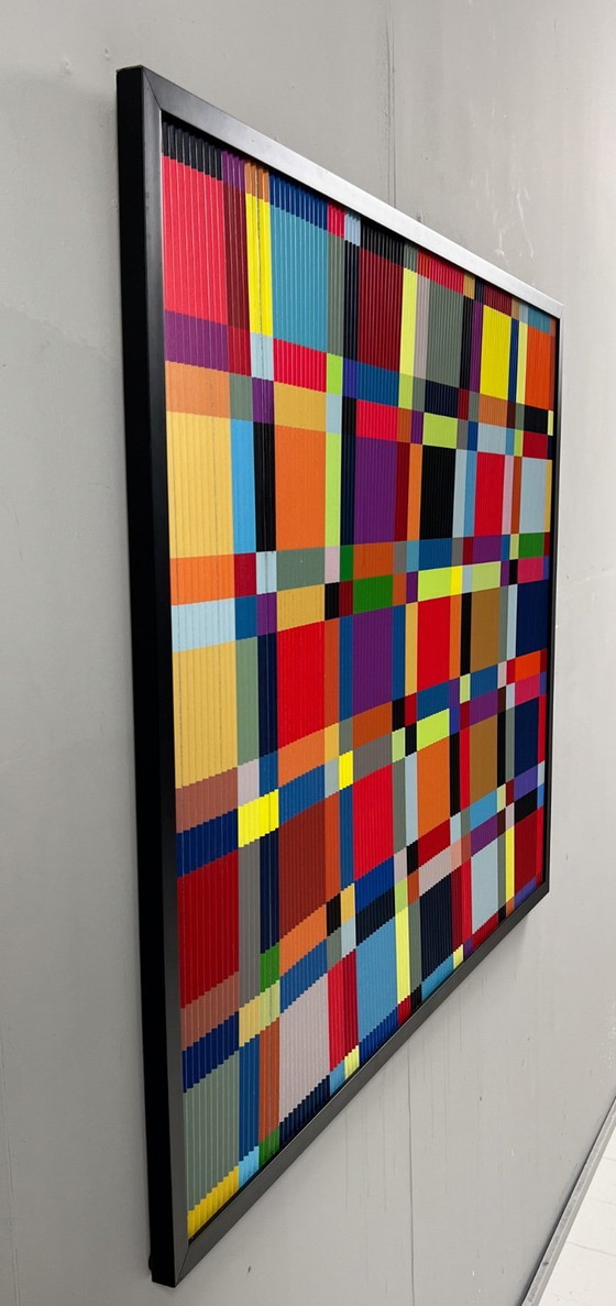 Image 1 of Lena László pour Studio Exactly, Relief lenticulaire/3D sur plaque d'aluminium avec laminage, « 210 formes géométriques », é