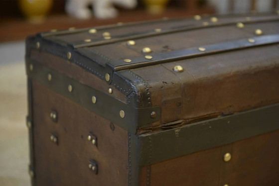 Vintage reiskoffer uit de jaren 40. – Opbergkast, Hout (photo 4 of 9)
