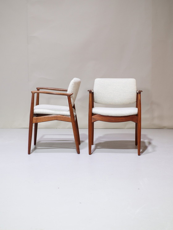Image 1 of (2x) Erik Buch 67 Armchair Captains Chair Vintage