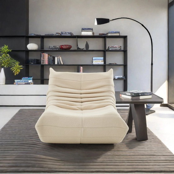 Image 1 of Rosahqnda zitzak Sofa Vloerbank Vloerfauteuil Rugleuning Teddy Velvet Relaxfauteuil Luie Sofa zitzak fauteuil voor Slaapkamer