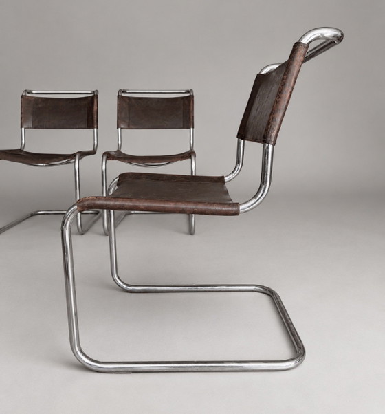 Image 1 of 3x Vintage Mart Stam S33 Cantilever Chair by Thonet