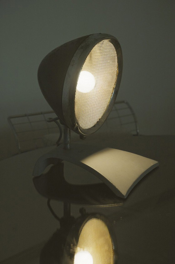 Image 1 of Lampada industriale vintage di Vogel, lampada da lavoro cromata regolabile olandese, illuminazione da studio AV