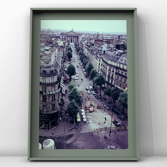 Image 1 of 1x Paris – Boulevard with Longines, 1966 | analog color photography