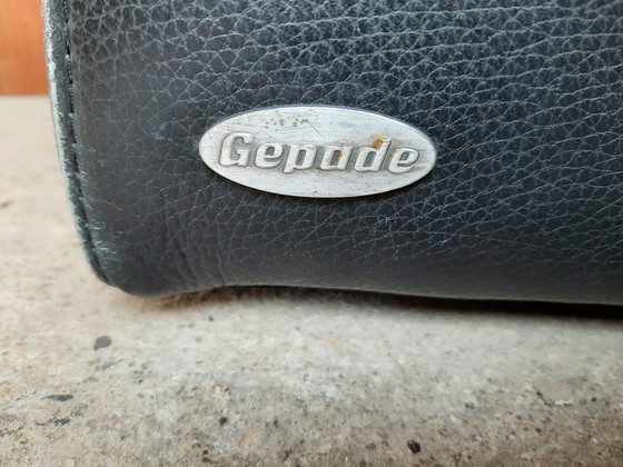 Image 1 of Sofá de dos plazas de cuero negro ("Gepade")