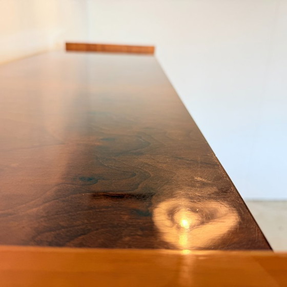 Image 1 of Playful high-gloss highboard with display case