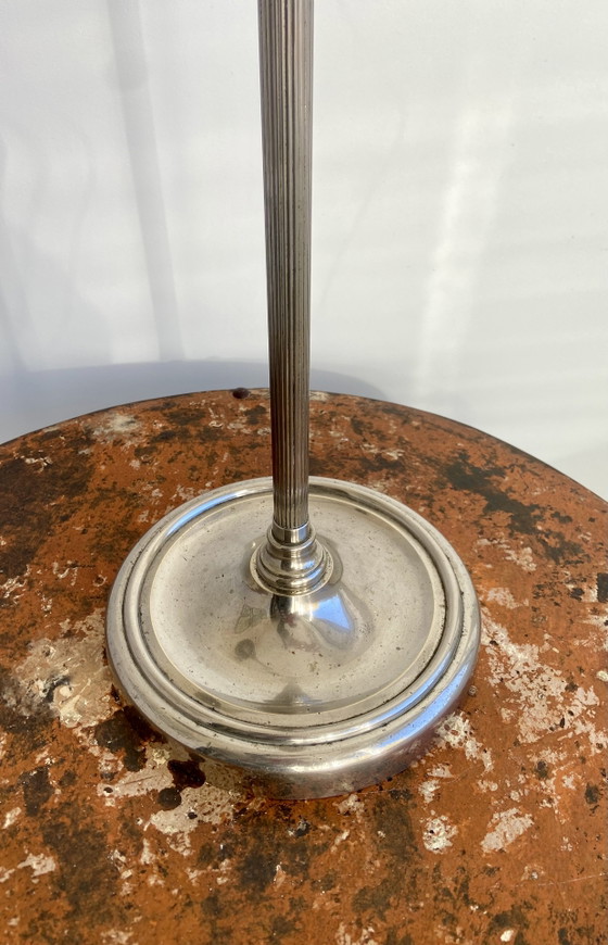 Image 1 of French Art Deco Adjustable Desk Lamp, Chrome & Brass, 1930s–1950s