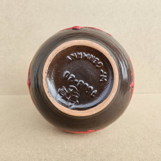 Image 1 of Carstens Tönnieshof Keramik 7608-20 rouge Vintage années 70 Fat Lava