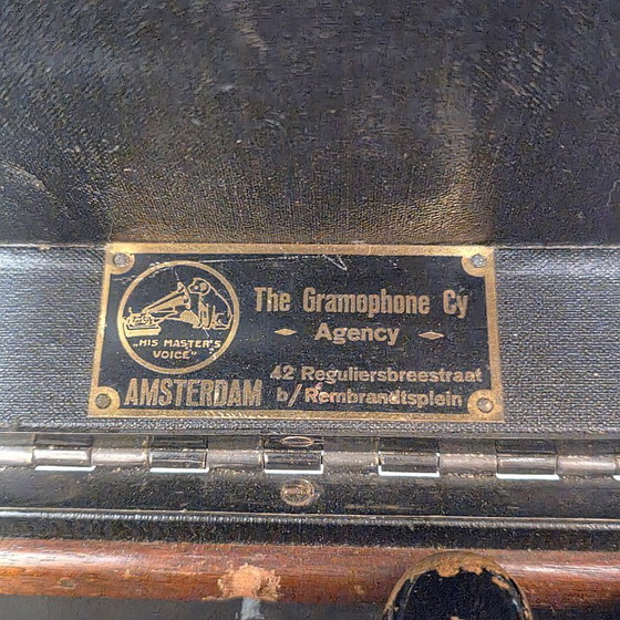 Image 1 of HMV suitcase gramophone model 101, late 1920s