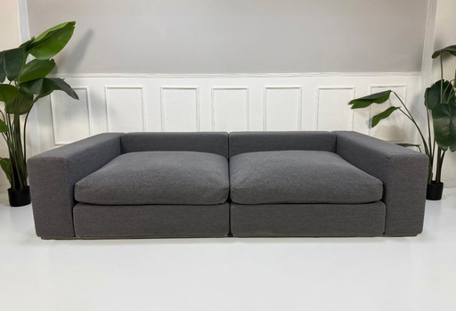Flexform Groundpiece Designer Sofa Stoffen Grijze Bank