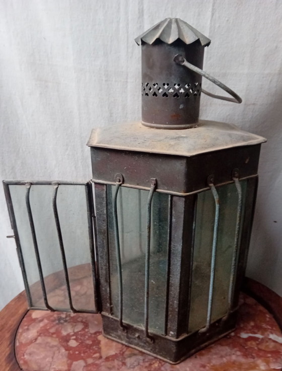 Lanterna da Nave, Lampade da tavolo, Metallo, Vetro, Marrone (foto 6 di 8)