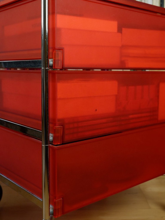 Image 1 of Contenitore Kartell Mobil 3 in rosso di Antonio Citterio