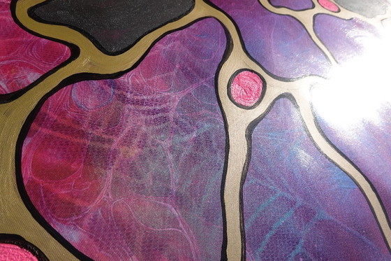 Image 1 of Kubisme A1431 - abstract schilderij XXL