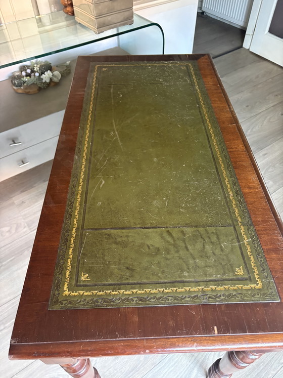 Scrivania con piano intarsiato in pelle – Mobili, Leather, Wood (photo 2 of 6)