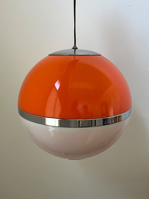 Lampe suspendue italienne Globe Space Age 1970
