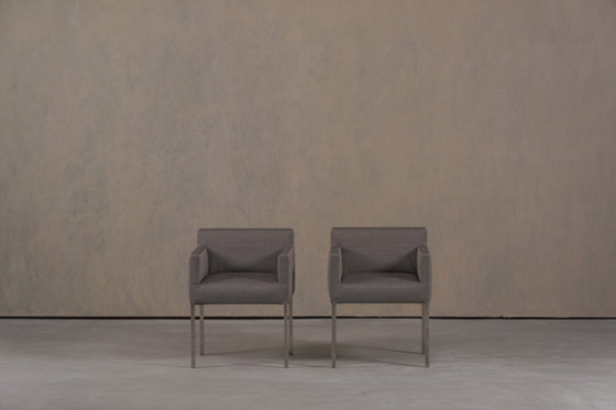 Image 1 of Sedie Ligne Roset in tessuto grigio, Francia, anni 2000, set da 2