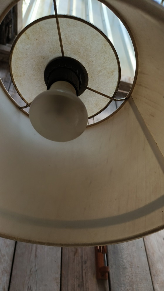 Image 1 of Vintage design Scandinavische teak jaren 50 schaarlamp